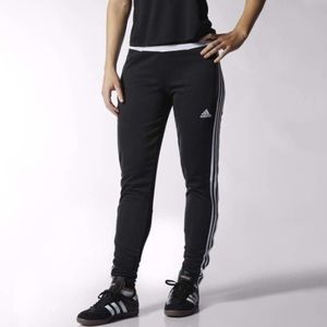 adidas Black Track Pants with White Stripes